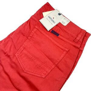 UNTUCKIT El‎ Circo Red Straight Leg Garment Dyed Pants Casual Everyday 34x32 NEW